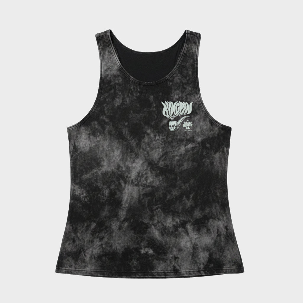 Kingpin Skate Supply Singlet Hazy Deeds Acid Wash Black