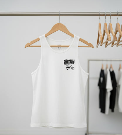 Kingpin Skate Supply Singlet Hazy Deeds White