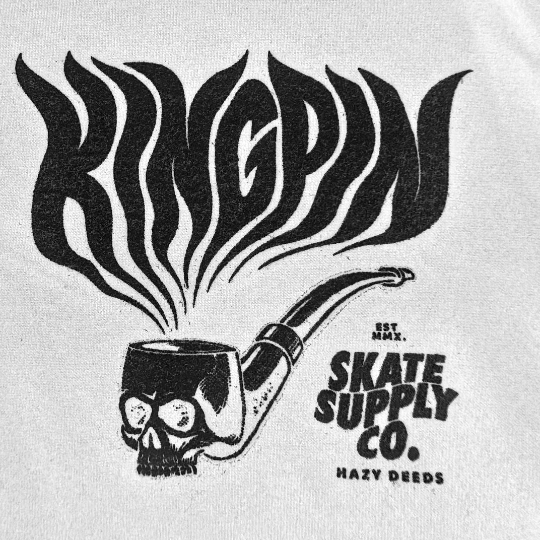 Kingpin Skate Supply Singlet Hazy Deeds White