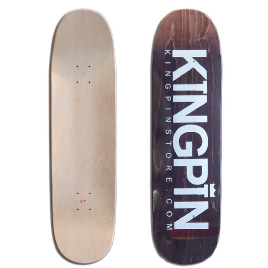 Kingpin Skate Supply Deck OG Logo Charcoal 8.75" Blue Meanie Shaped