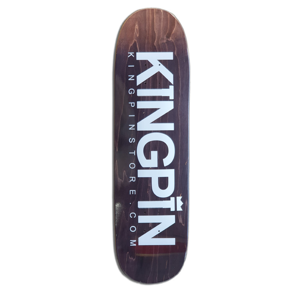 Kingpin Skate Supply Deck OG Logo Charcoal 8.75" Blue Meanie Shaped