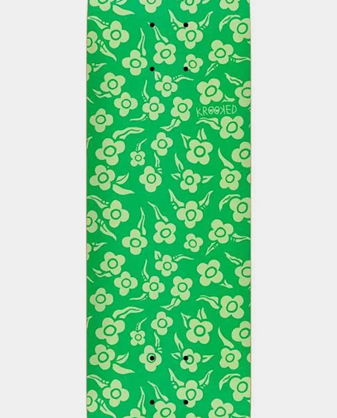 Krooked Skateboard Complete Flowers Green 8.38" Unassembled
