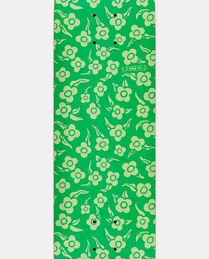 Krooked Skateboard Complete Flowers Green 8.38" Unassembled
