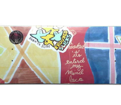 Krooked Skateboard Deck Worrest Loco Twin Tail Slick 8.38"