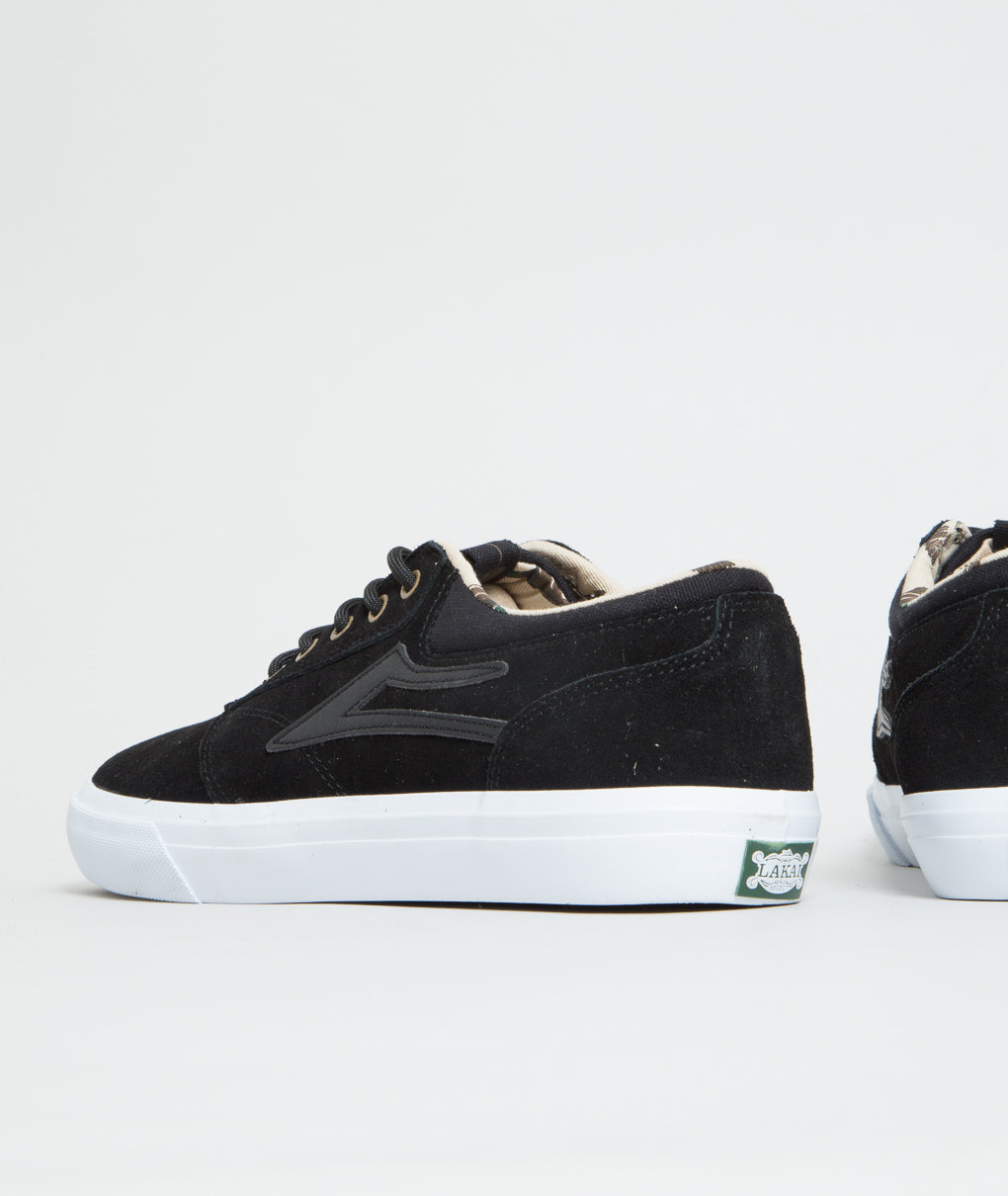 Lakai Shoes Griffin Duck Pack Black White Suede Usa Size Skateboard Sneakers