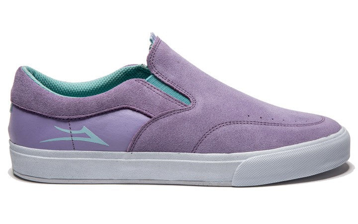 Lakai Shoes Owen Vlk Lavender Suede Slip On Usa Size Skateboard Sneakers