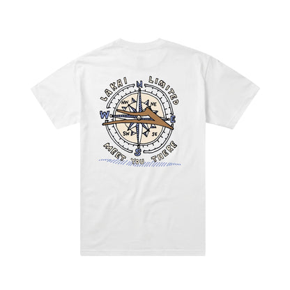 Lakai Shoes Tee Capps Compass White Mens Skateboard T Shirt