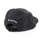 Last Resort Ab Cap Half Globe 5 Panel Black Strapback Skateboard Hat