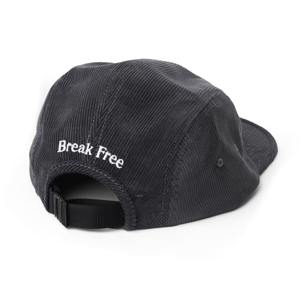 Last Resort Ab Cap Half Globe 5 Panel Black Strapback Skateboard Hat