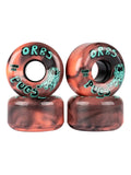 Orbs Wheels Pugs 56mm 85d Coral/Black Swirl Skateboard Wheels