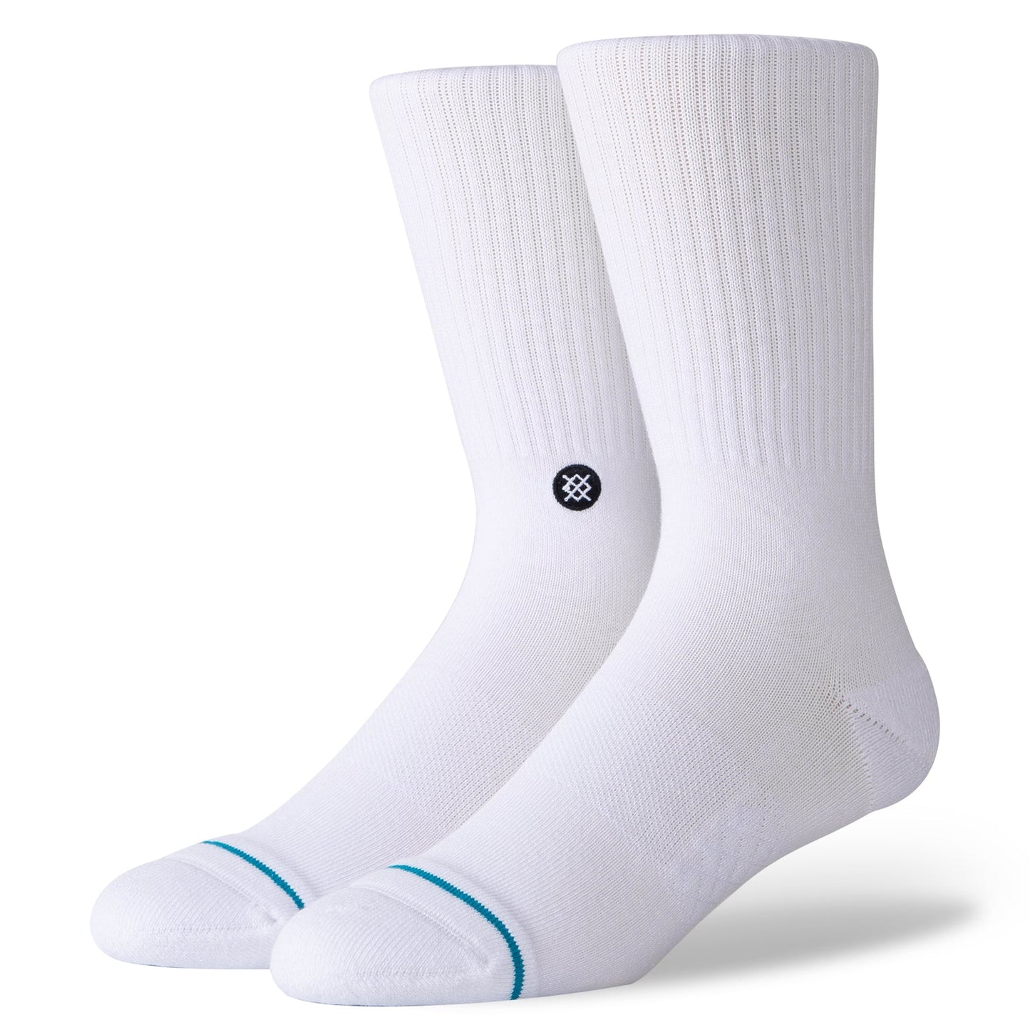 Stance Socks Icon White Crew Size 9-12 Classic Skateboard Sox