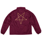 Thrasher Coach Jacket Pentagram Maroon Lined Windbreaker