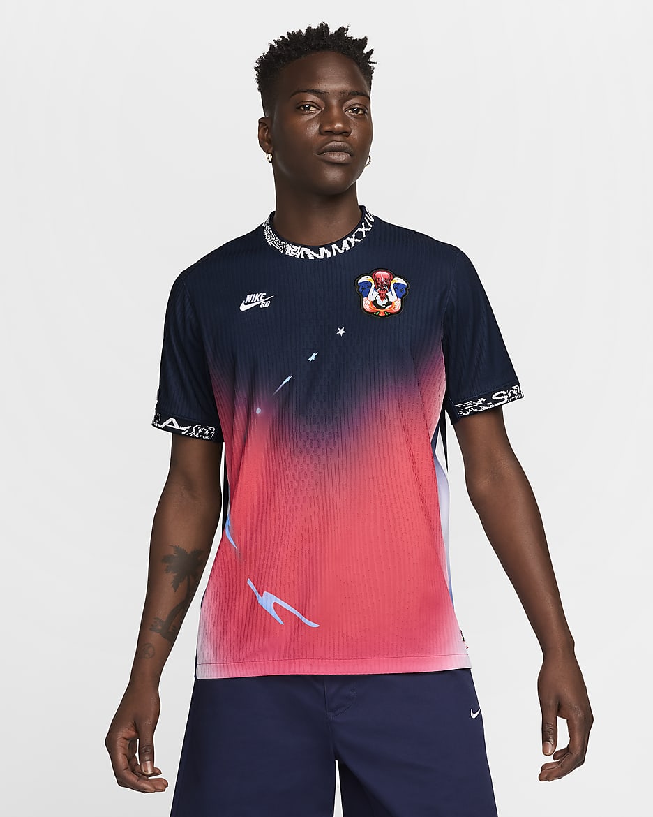 Nike Sb Tee Olympic Usa Jersey Obsidian Bright Crimson White Skateboard T Shirt