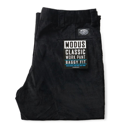 Modus Classic Work Pant Baggy Fit Corduroy Black Skateboard Bmx Pants