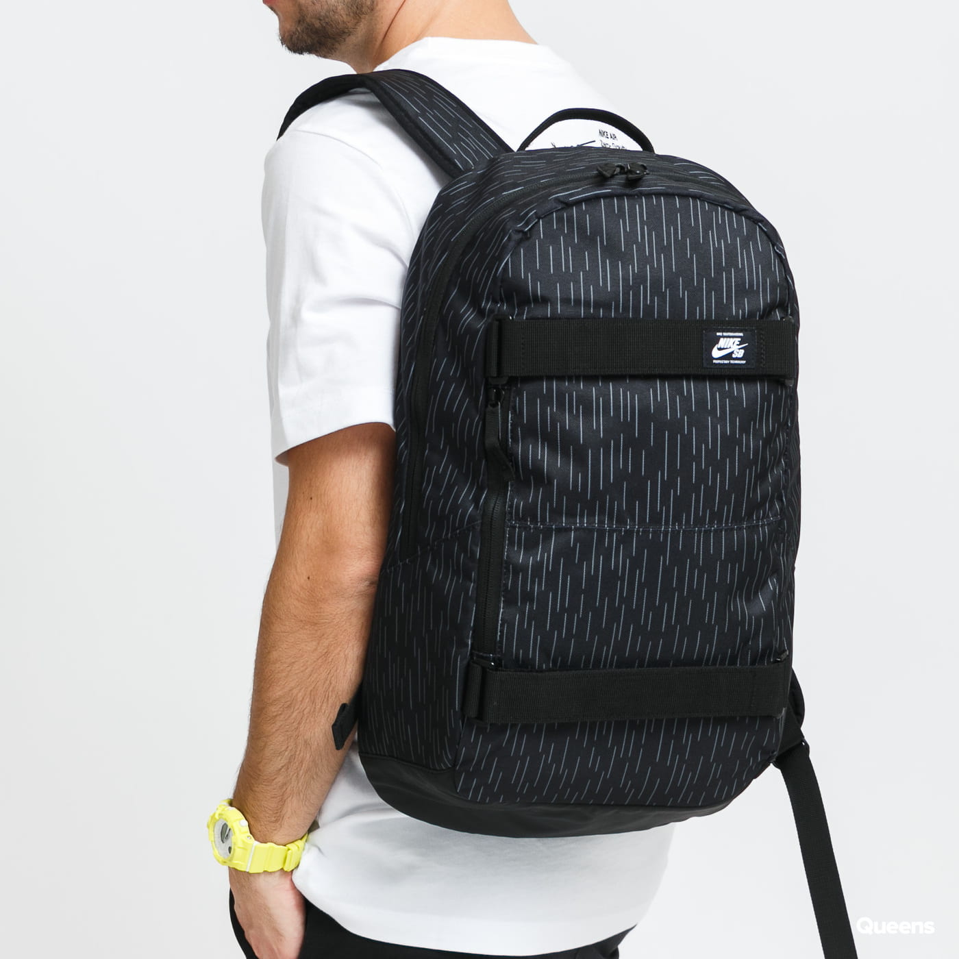 Nike Sb Backpack Courthouse Black Lines Skateboard Straps Bag