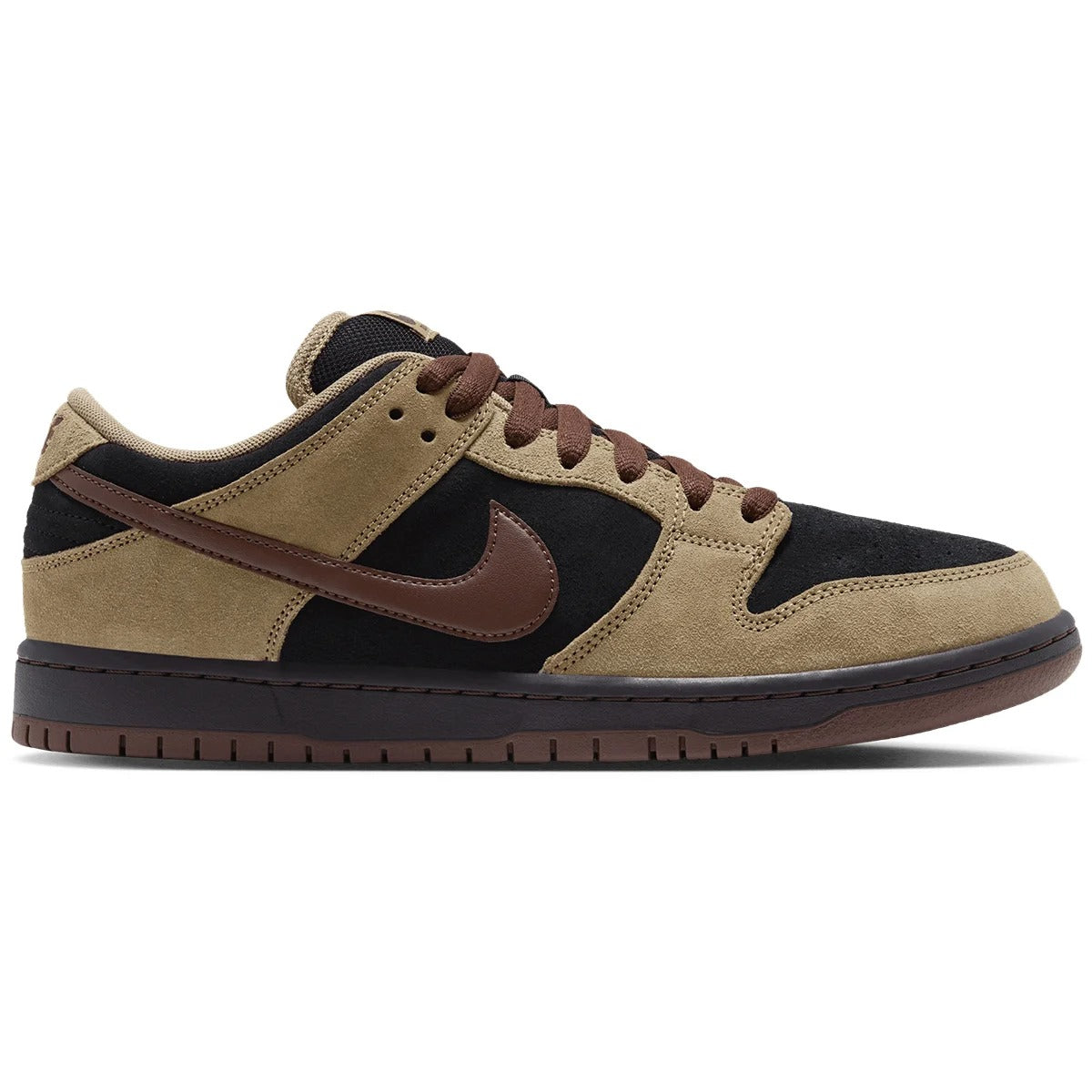Nike SB Dunk Low Pro "Chocolate" Filbert Black Skate Shoes
