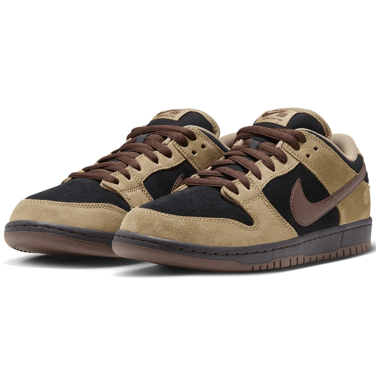 Nike SB Dunk Low Pro "Chocolate" Filbert Black Skate Shoes