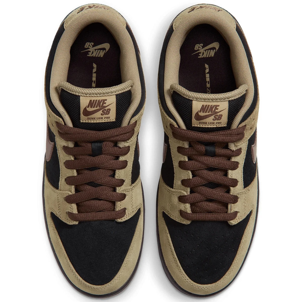 Nike SB Dunk Low Pro "Chocolate" Filbert Black Skate Shoes