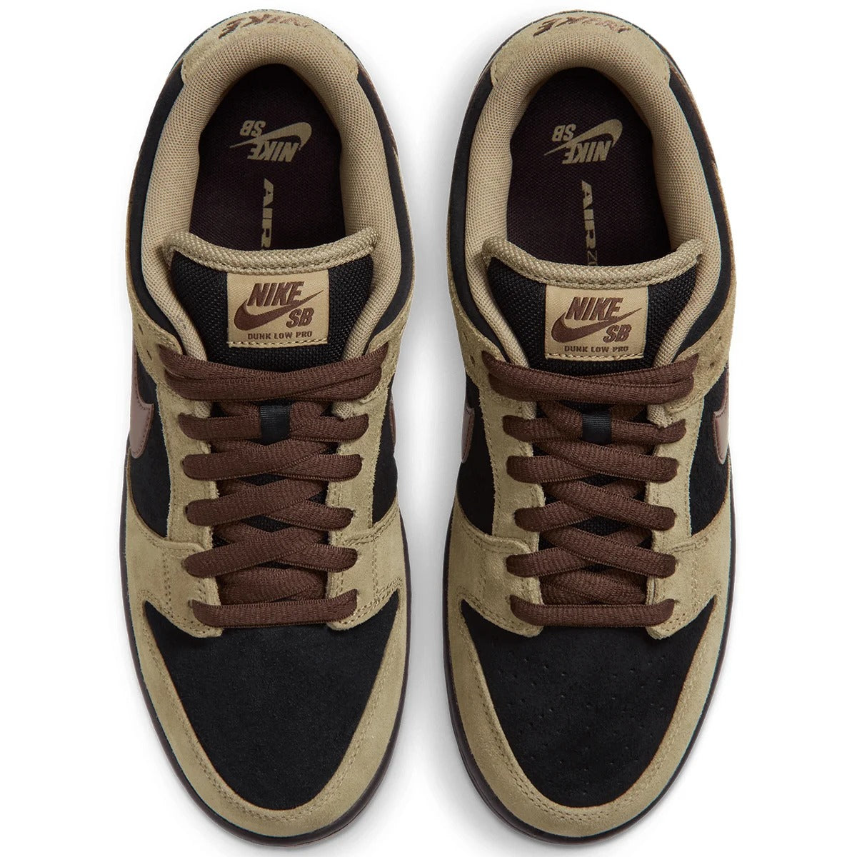 Nike SB Dunk Low Pro "Chocolate" Filbert Black Skate Shoes