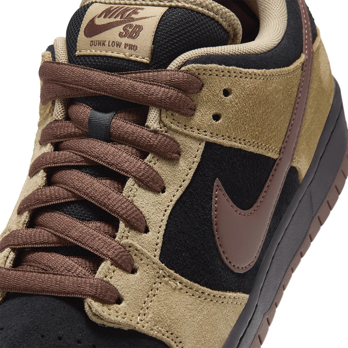 Nike SB Dunk Low Pro "Chocolate" Filbert Black Skate Shoes