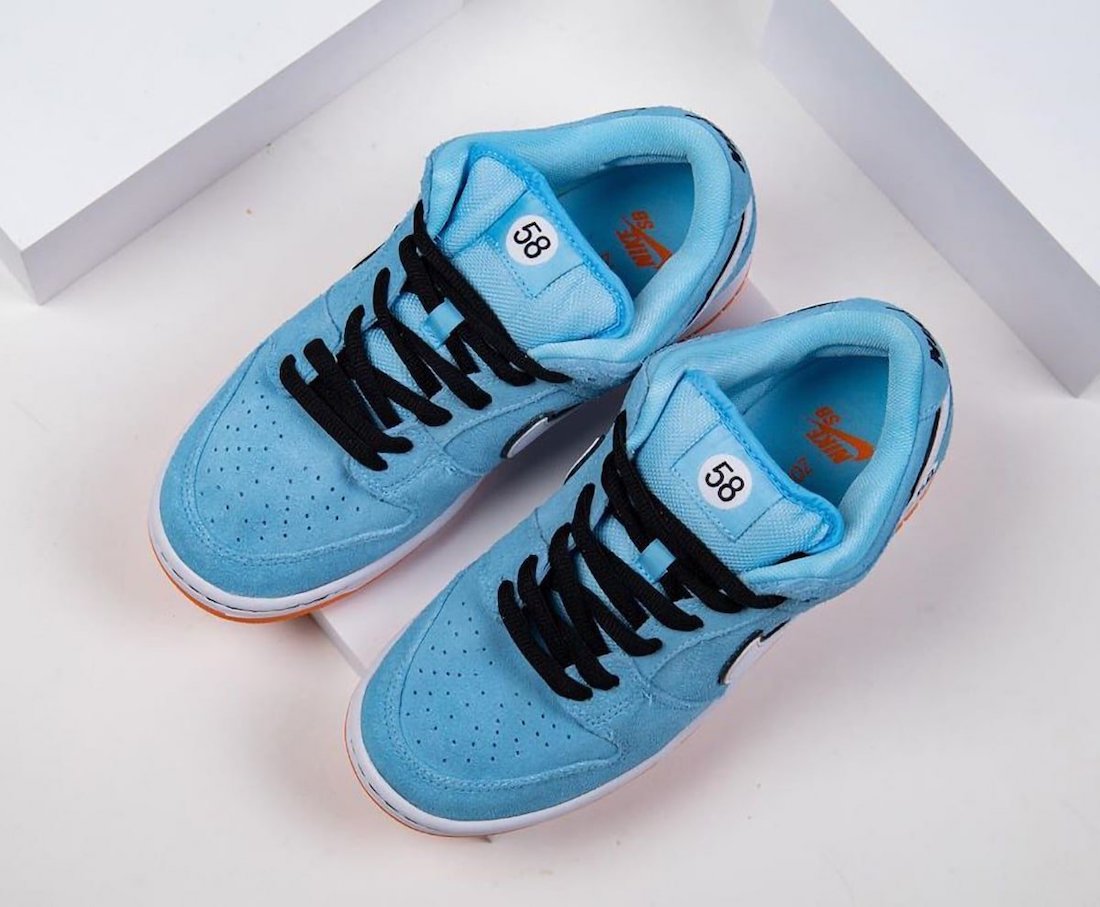 Nike SB Shoes Dunk Low Pro Club 58 Blue Chill/White US SIZE Skateboard Sneakers