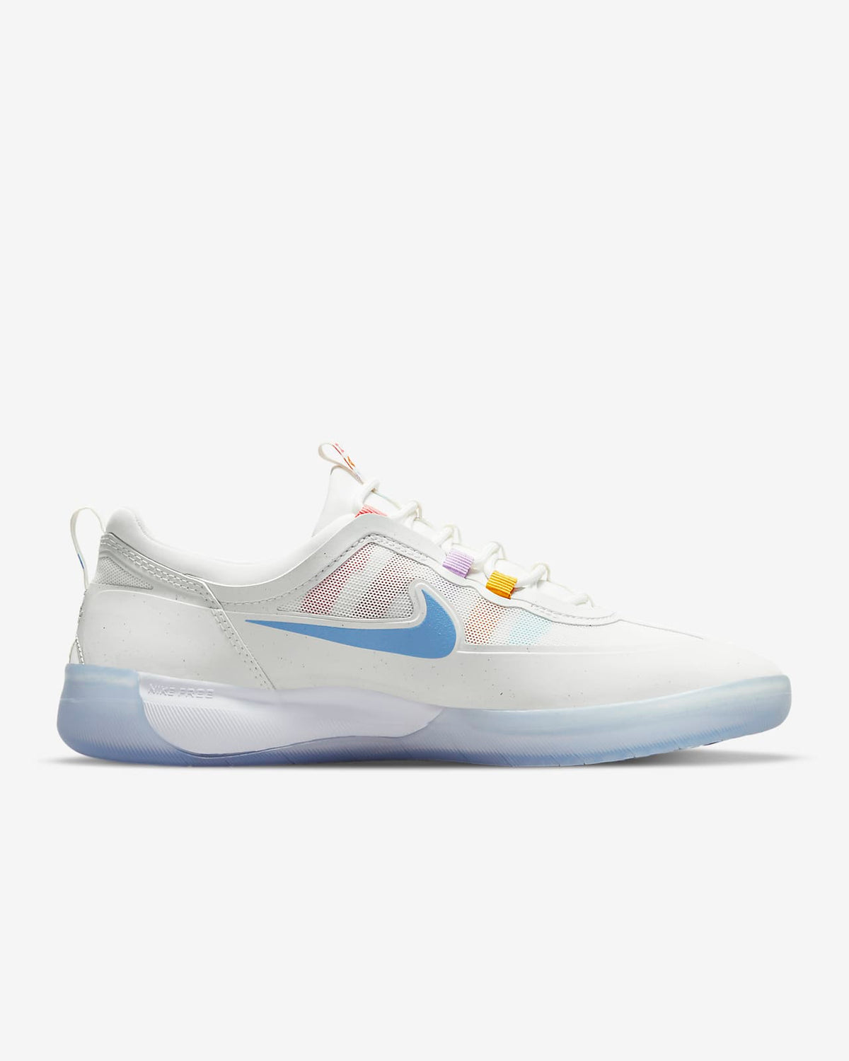 Nike Sb Shoes Nyjah Free 2 Summit White Coast Pink Salt Skateboard Sneakers