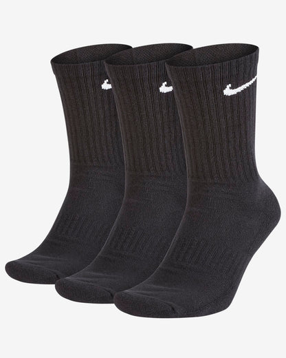 NIKE SB Socks 3 Pack Crew Black SIZE XL Everyday Cushioned New Skateboard Sox