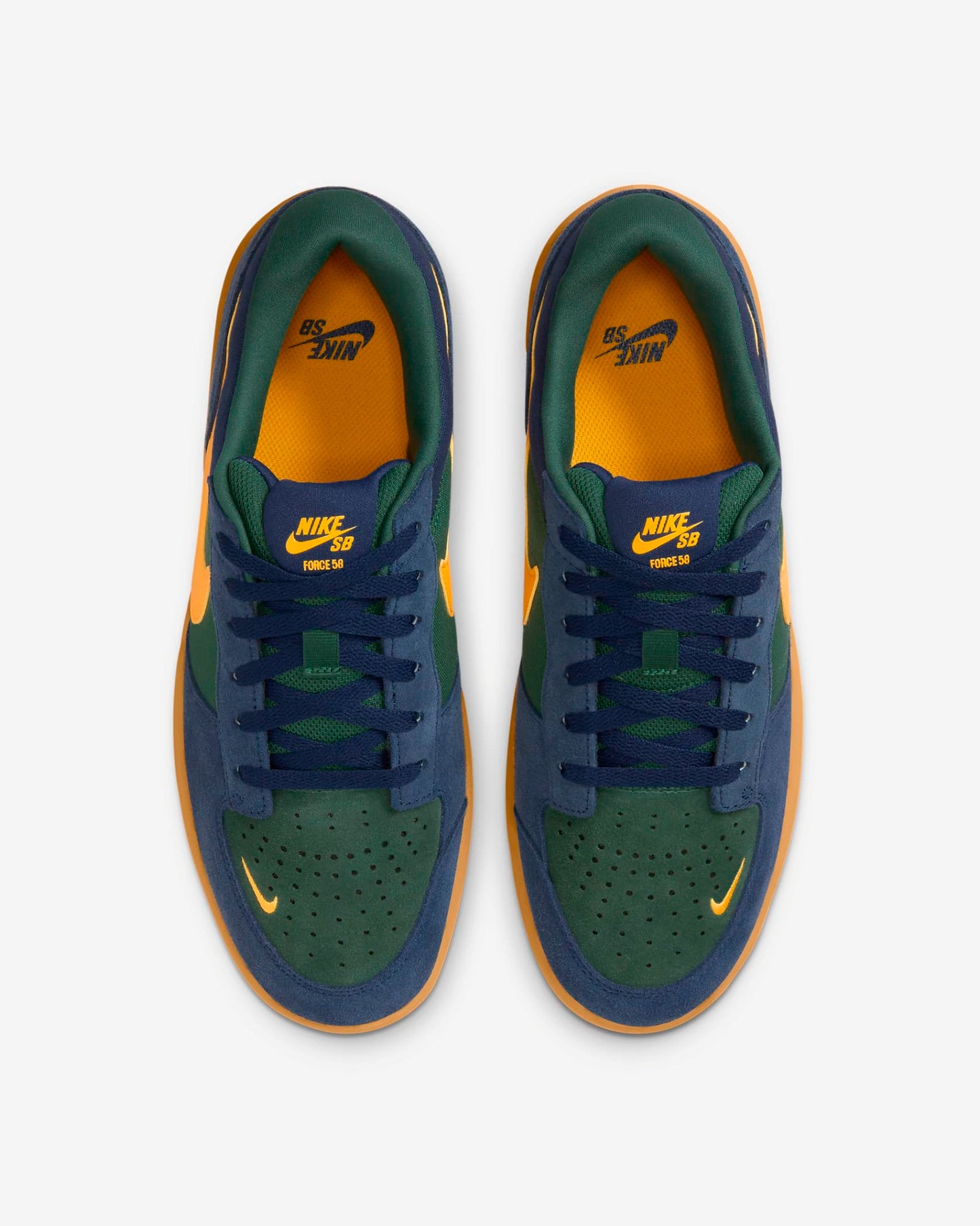 Nike SB Shoes Force 58 Midnight Navy University Gold US SIZE Skateboard Sneakers