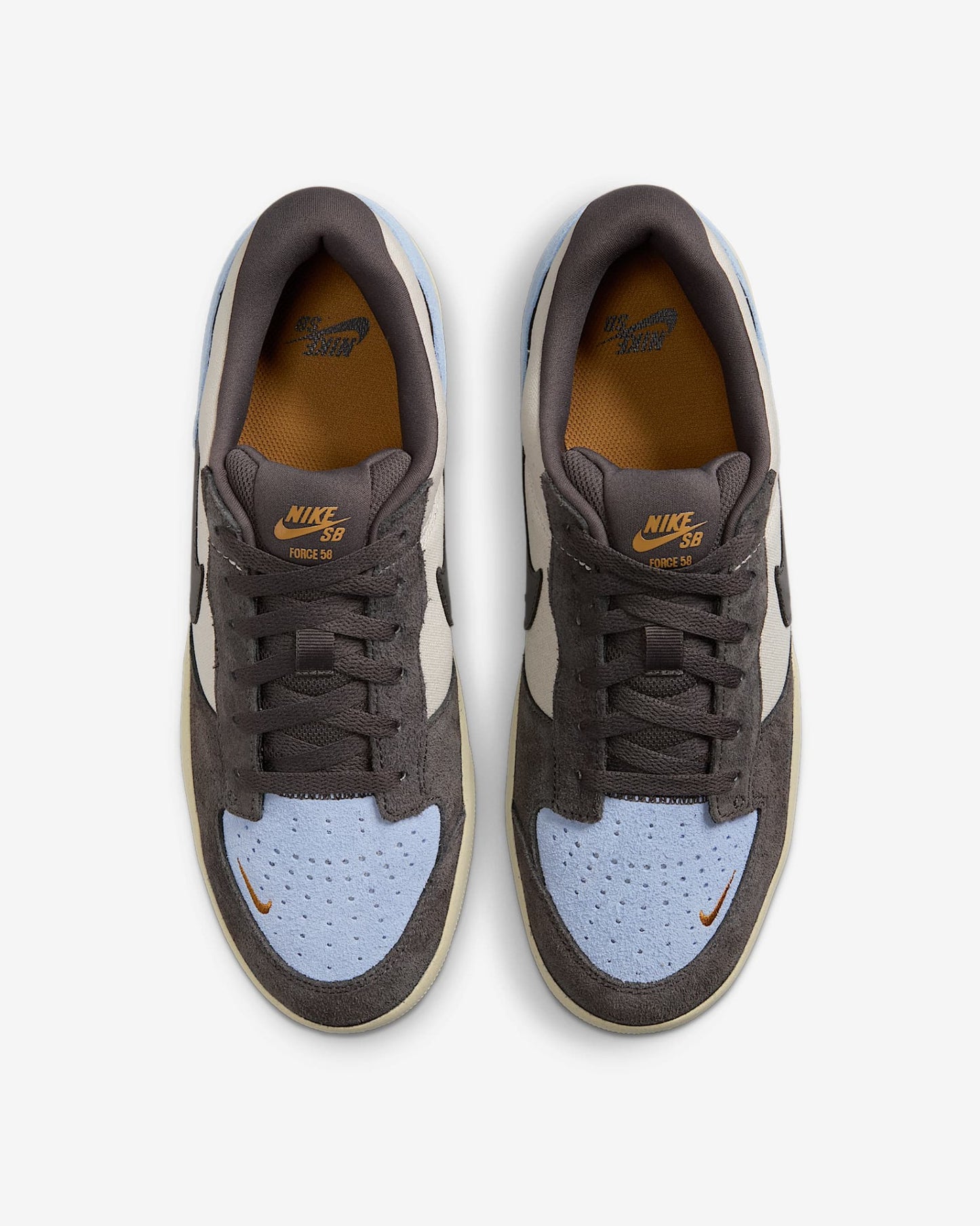 Nike SB Shoes Force 58 Light Orewood Brown Psychic US SIZE Skateboard Sneakers