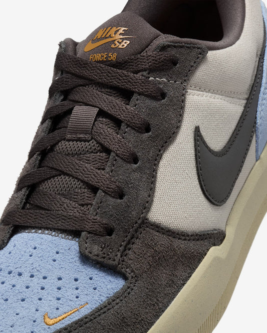 Nike SB Shoes Force 58 Light Orewood Brown Psychic US SIZE Skateboard Sneakers