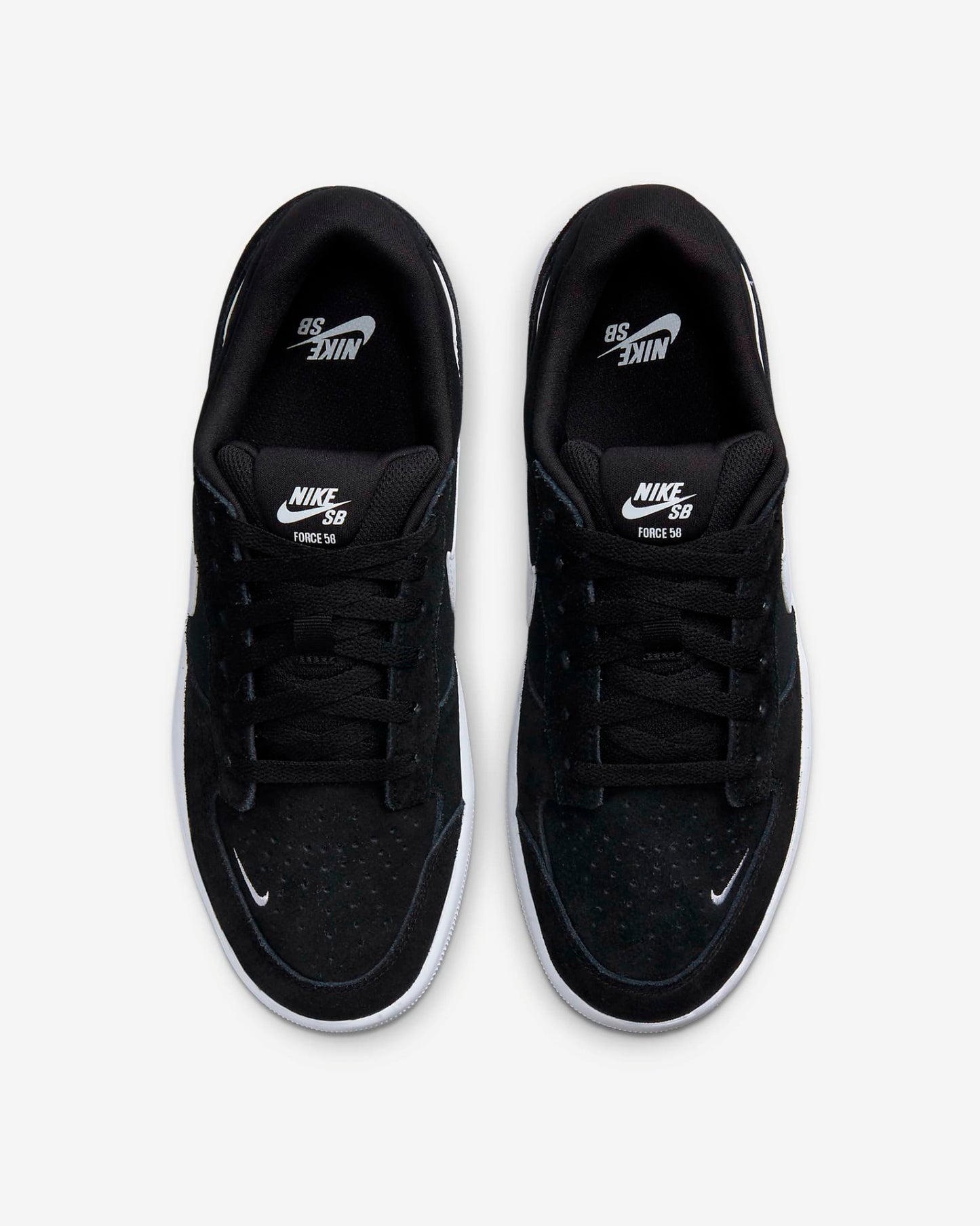 Nike SB Shoes Force 58 Black Black White US SIZE Skateboard Sneakers