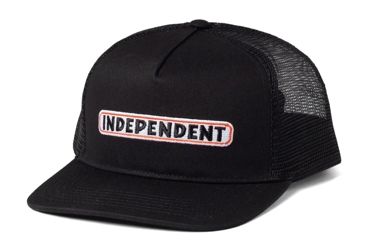 Independent Trucker Cap Bar Black Osfa Indy Trucks Skateboard Hat