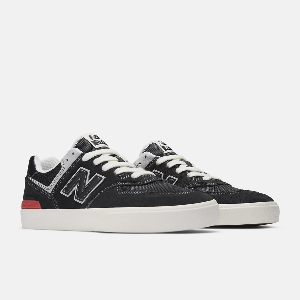 Nb Numeric Shoes 574 Vulc Black Grey Red Nm574Vyw Us Size Skateboard Sneakers