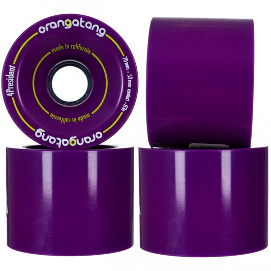 Orangatang 4 President Longboard Wheels 70mm 83a Purple