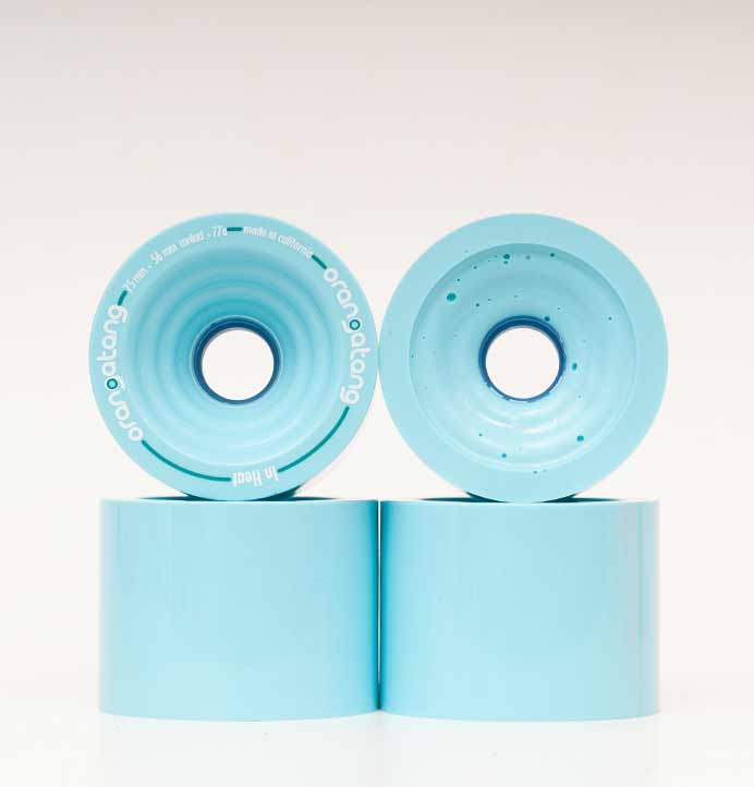 Orangatang Wheels In Heat 75MM BLUE 77A