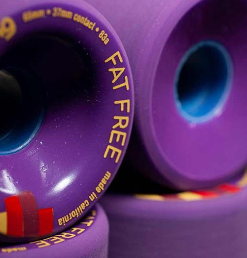 Orangatang Wheels Fat Free 65mm 83a Purple