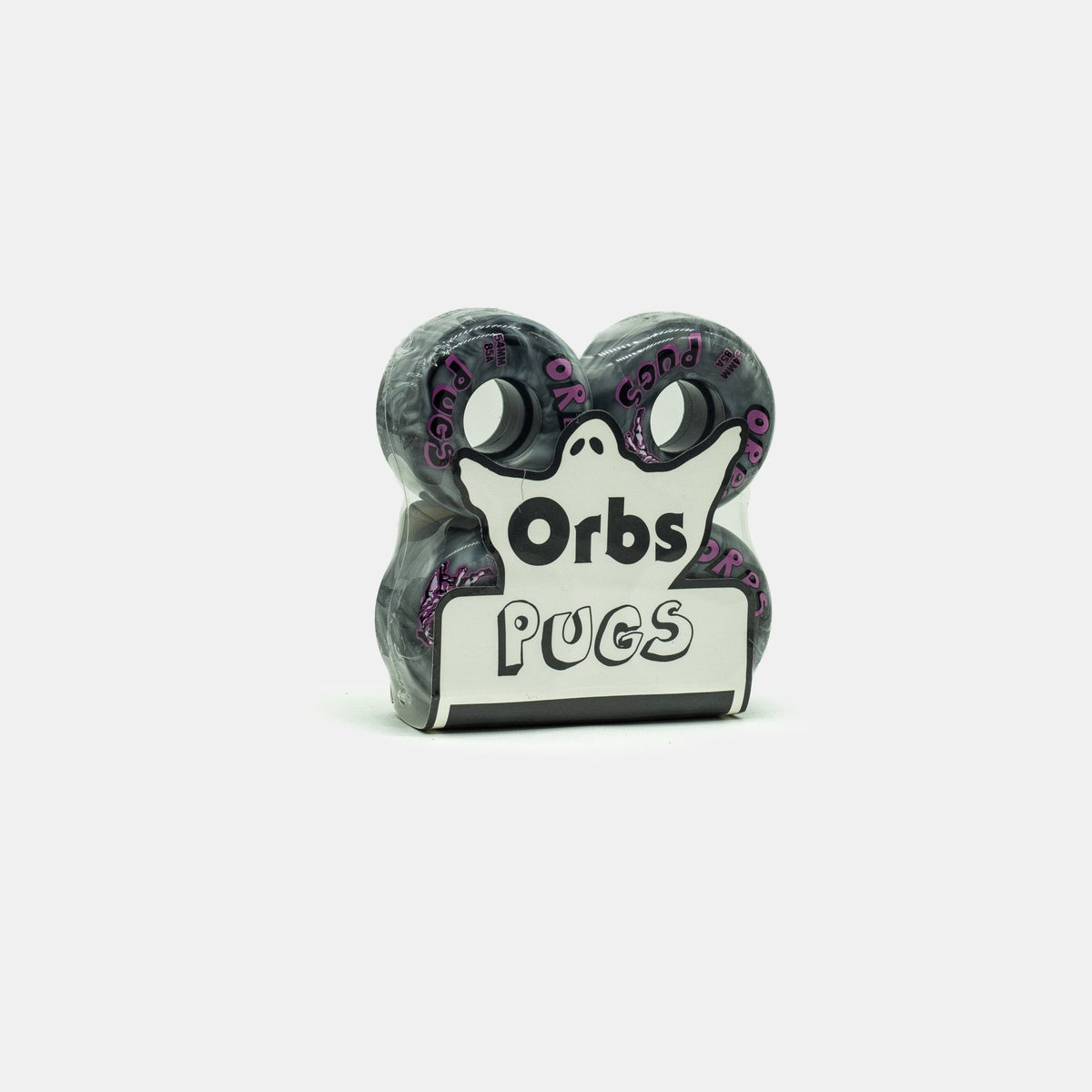 Orbs Wheels Pugs 54mm 85d Black/White Swirl Skateboard Wheels