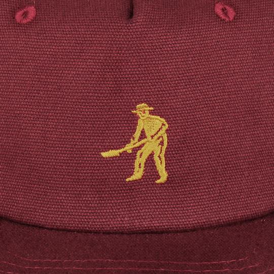 Passport Cap Workers 5 Panel Maroon Strapback Pass Port Skateboard Hat