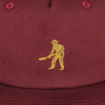Passport Cap Workers 5 Panel Maroon Strapback Pass Port Skateboard Hat