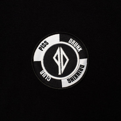 Piss Drunx L S Tee Drinking Club Jersey Black Skateboard Longsleeve T Shirt