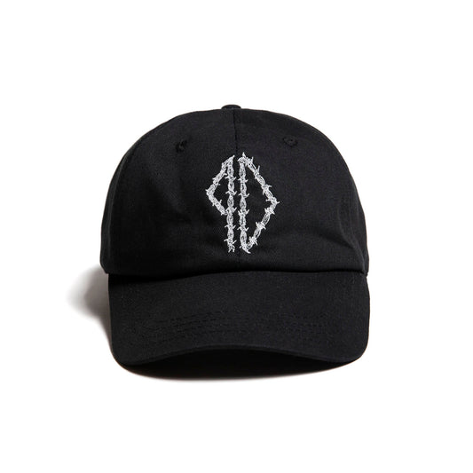 Piss Drunx X Lotties Cap Barbed Wire Logo Black Skateboard Dad Hat