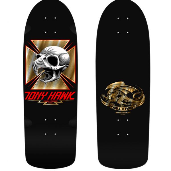 Powell Peralta Deck Bones Brigade Series 16 Tony Hawk Reissue Black Gold Foil
