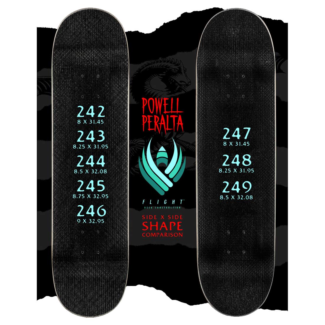 Powell Peralta Deck Flight Mike Vallely Elephant Pink Foil 8.38" Shape 243w K26