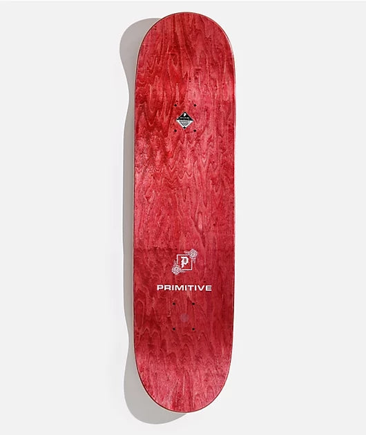 Primitive Skateboard Deck Dirty P Paisley 8" Burgundy