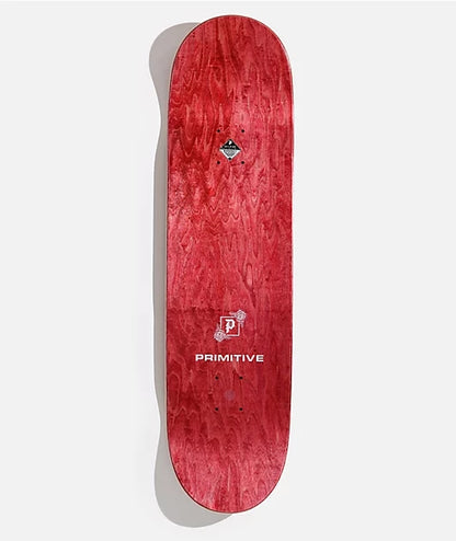 Primitive Skateboard Deck Dirty P Paisley 8" Burgundy