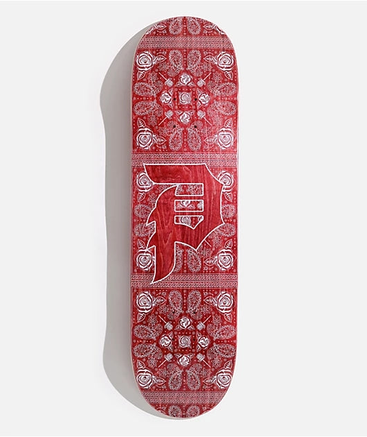Primitive Skateboard Deck Dirty P Paisley 8" Burgundy