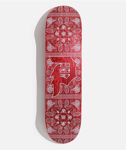 Primitive Skateboard Deck Dirty P Paisley 8" Burgundy