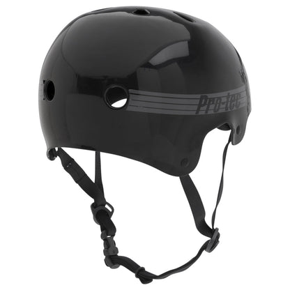 Pro Tec Helmet Classic Bucky Solid Black Skateboard Bike Protec Lid