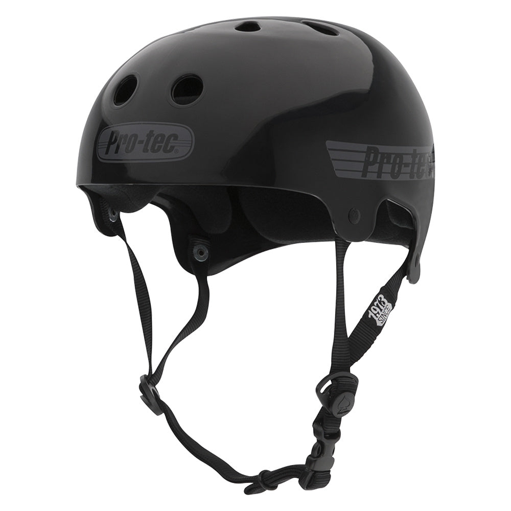 Pro Tec Helmet Classic Bucky Solid Black Skateboard Bike Protec Lid