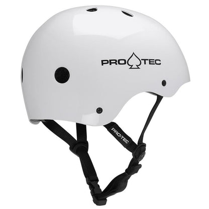 Pro Tec Helmet Classic Certified Gloss White Skateboard Bike Protec Lid